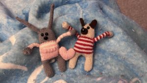 mini knit stuffies